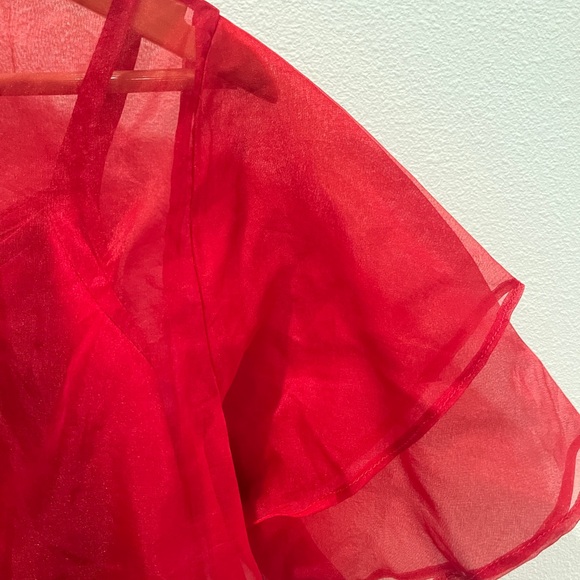 Organza Red dress BRAND NEW - Picture 3 of 5